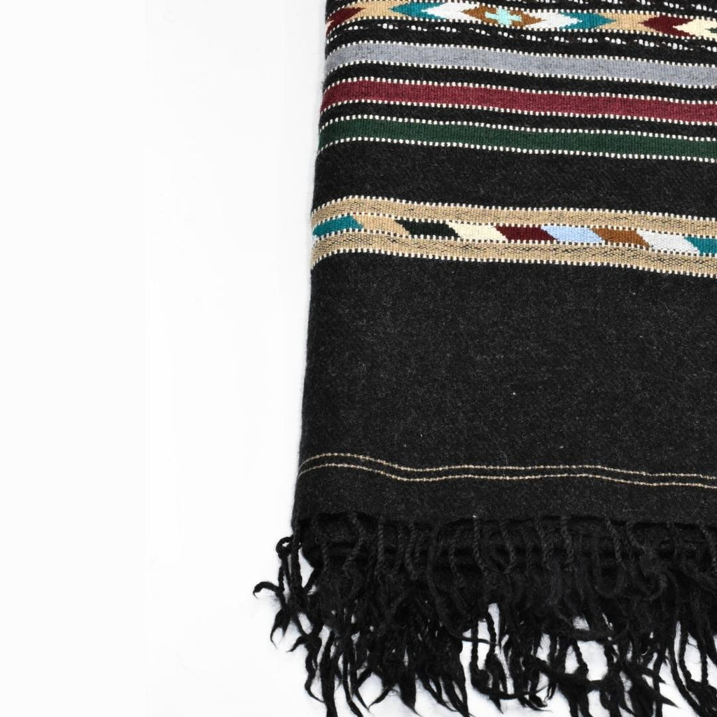 Angoora Wool Multi Flower Border Handwork