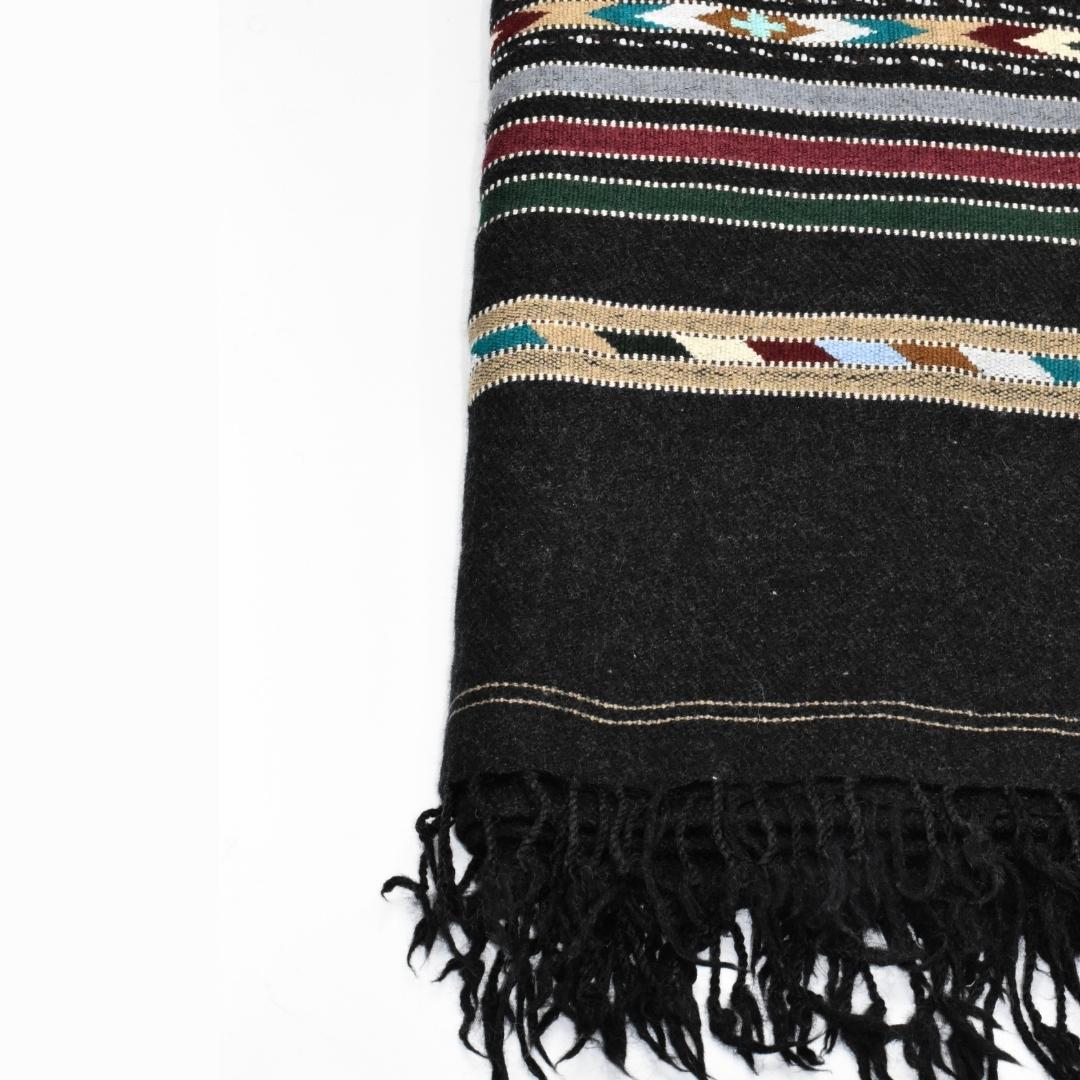 Angoora Wool Multi Flower Border Handwork